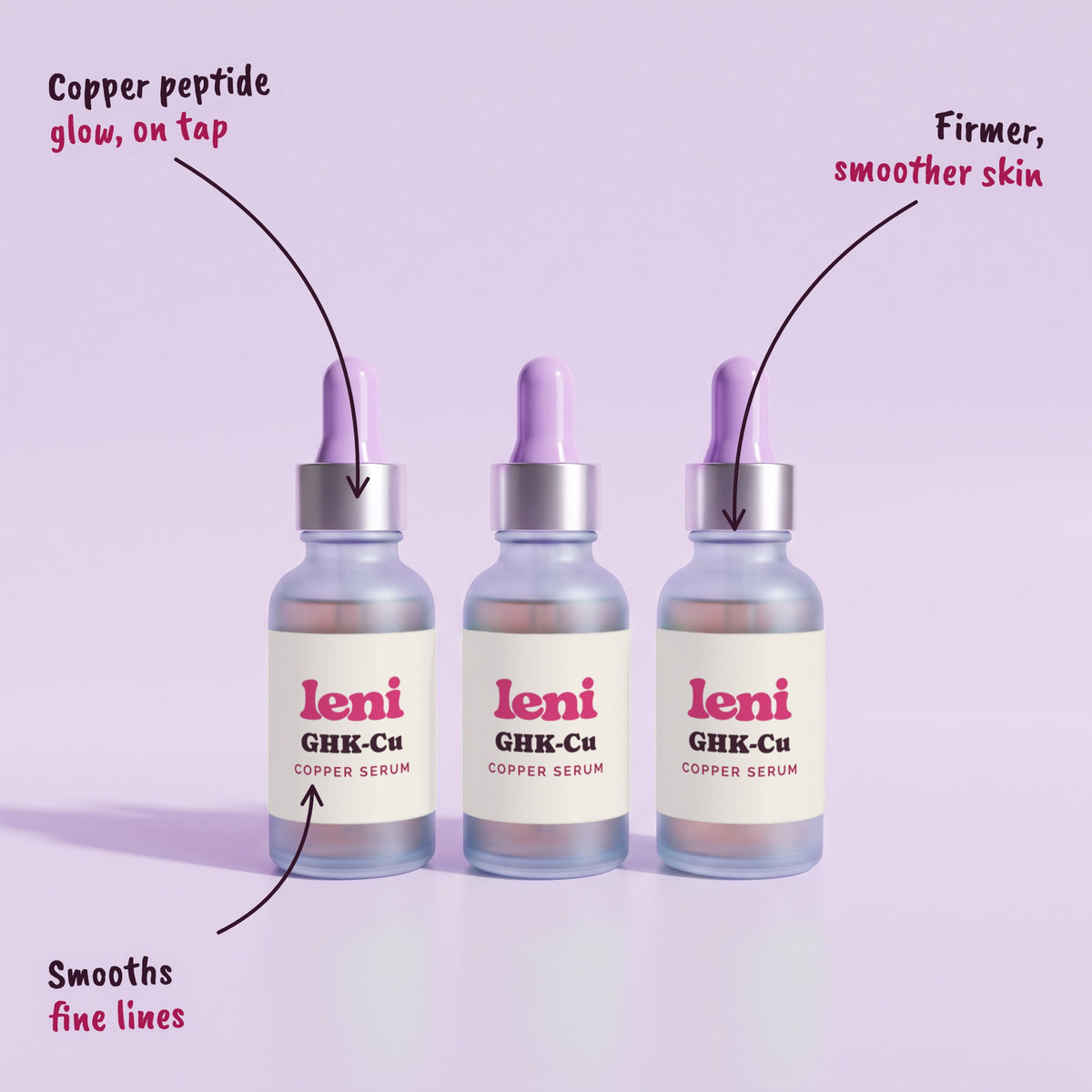 Leni GHK-Cu Copper Serum — 3-pack studio alternate artwork