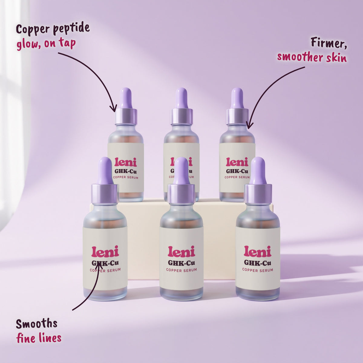 Leni GHK-Cu Copper Serum — 6-pack studio alternate artwork