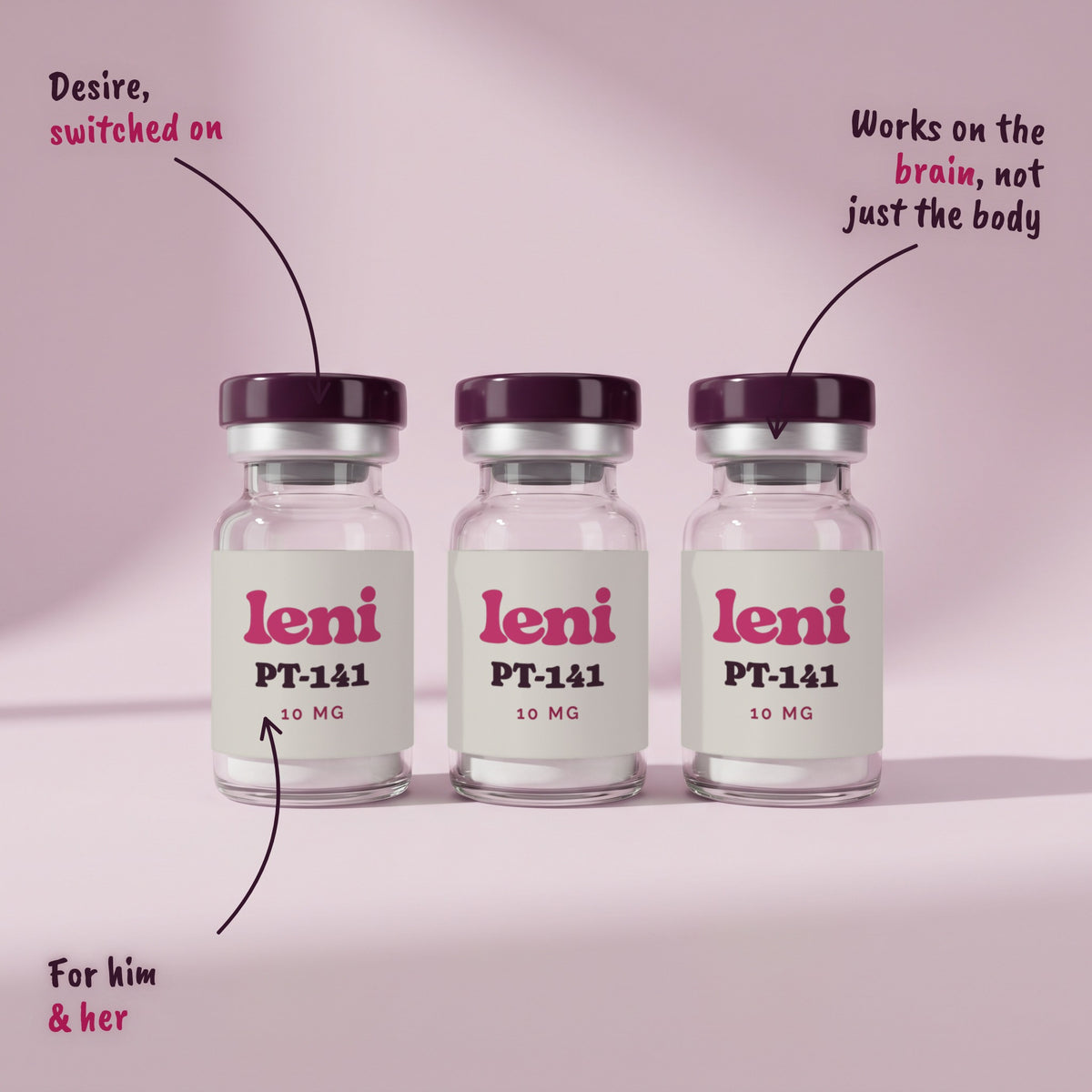 Leni PT-141 (Bremelanotide) — 3-pack studio alternate artwork