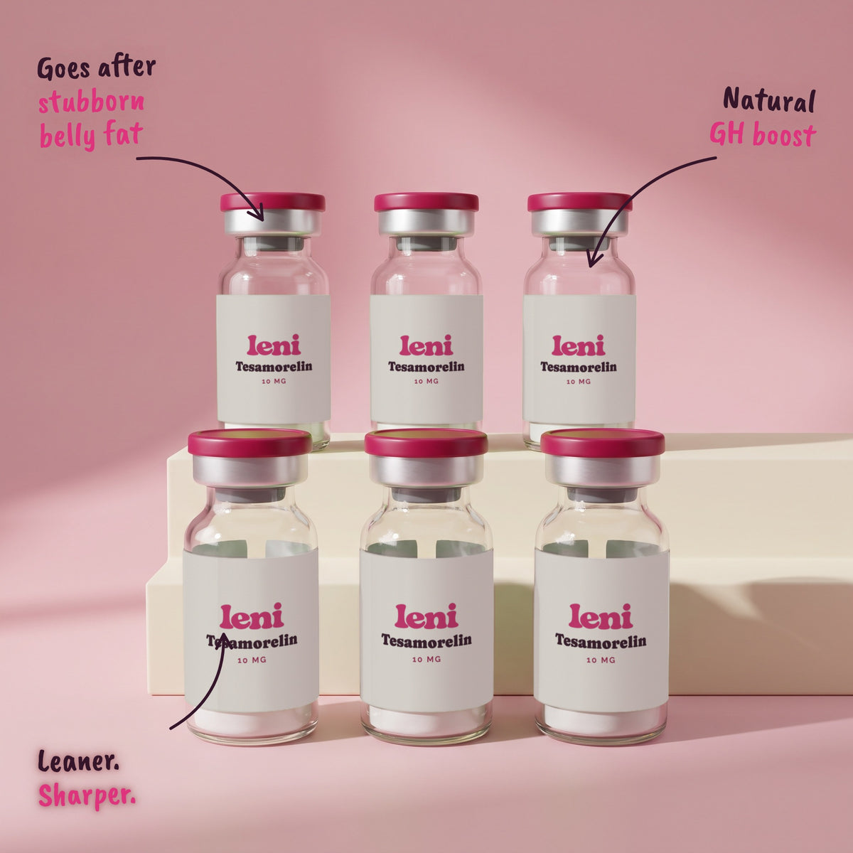 Leni Tesamorelin — 6-pack studio alternate artwork